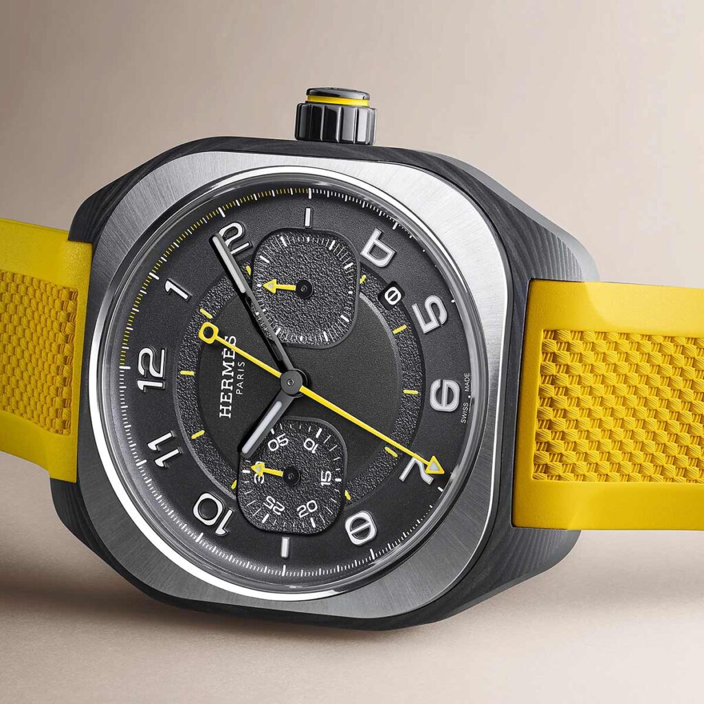 Hermès H08 Chronographe in Naples Yellow