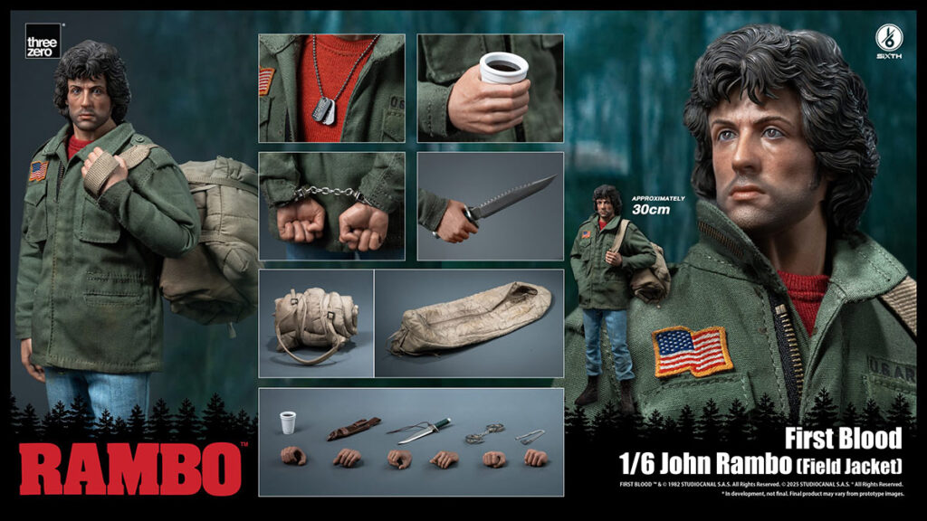 ThreeZero Rambo: First Blood 1/6 John Rambo (Field Jacket) Figure