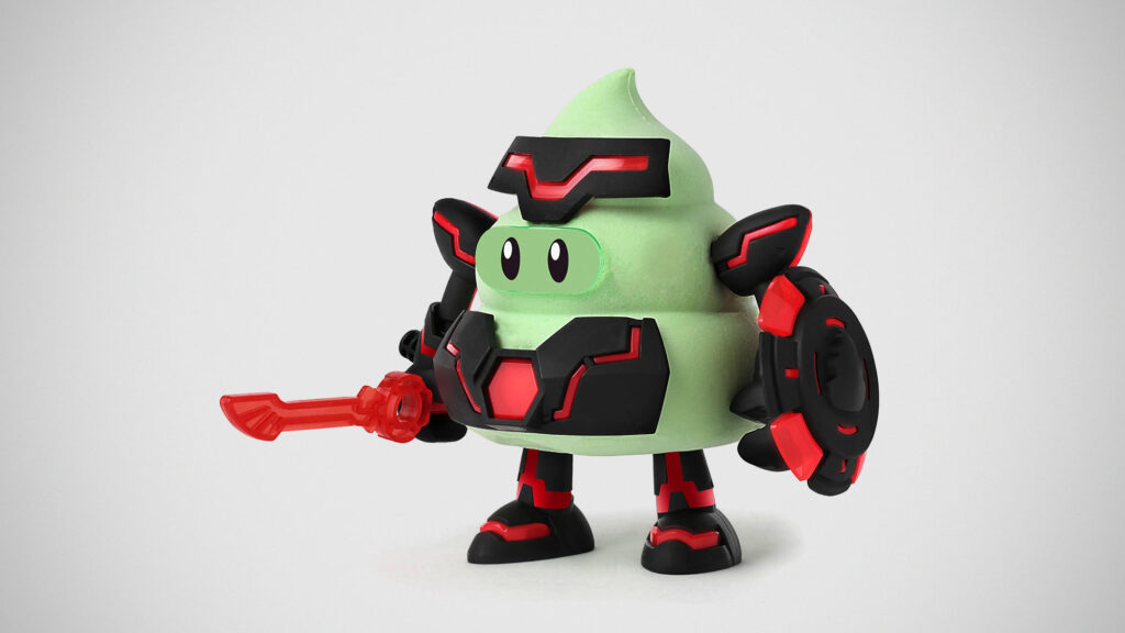 Clay Model Kit Cyber Warrior Unko by Bandai