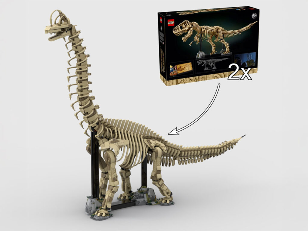 LEGO MOC Brachiosaurus Fossil by MustacheMeneer