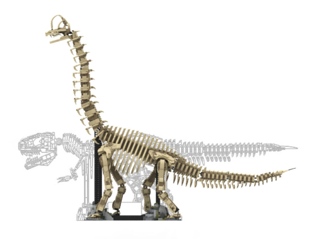 LEGO MOC Brachiosaurus Fossil by MustacheMeneer