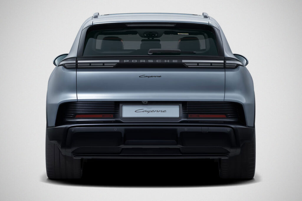 2026 Porsche Cayenne Electric Turbo showcasing exterior design and aerodynamic features
