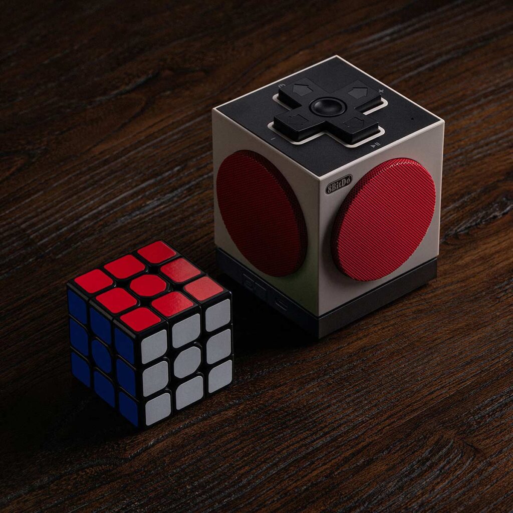 8BitDo Retro Cube 2 Speaker N Edition NES-inspired Bluetooth speaker with D-pad controls