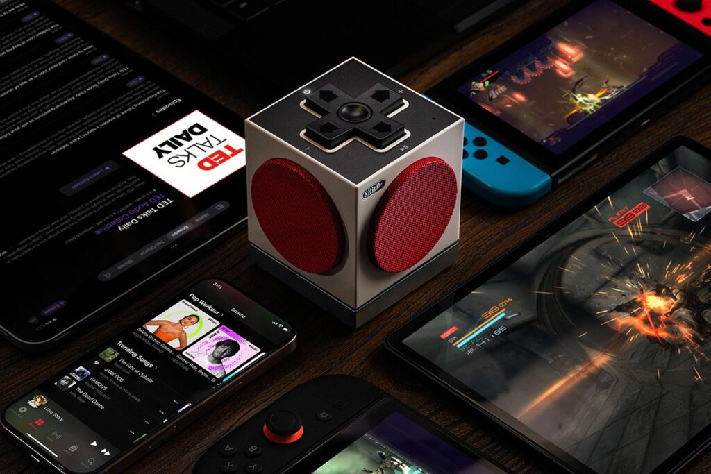 8BitDo Retro Cube 2 Speaker N Edition NES-inspired Bluetooth speaker with D-pad controls