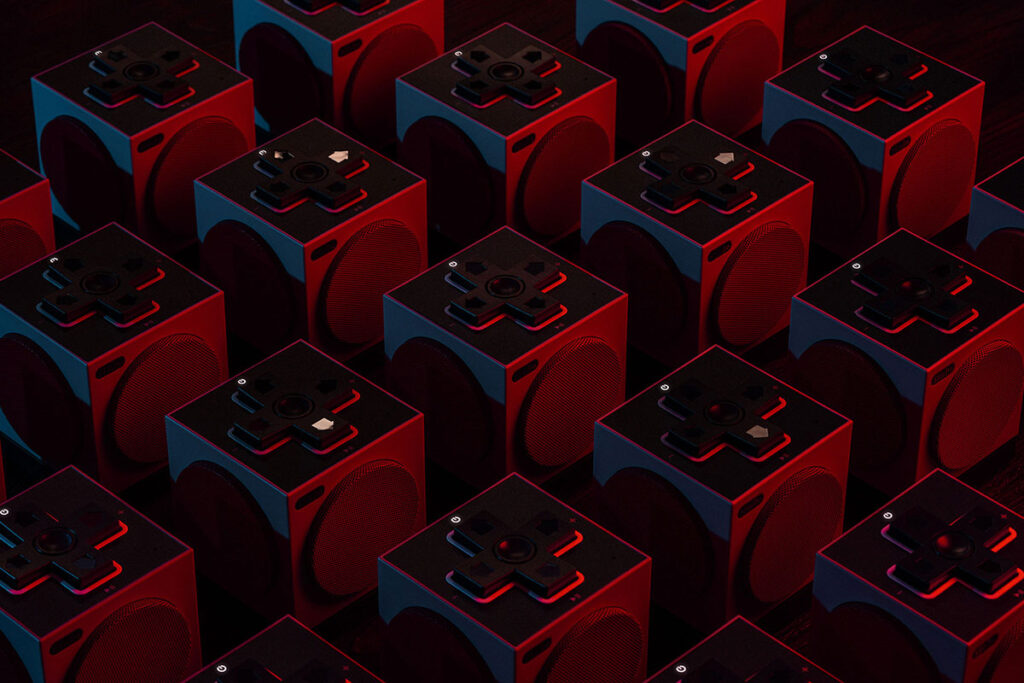 8BitDo Retro Cube 2 Speaker N Edition NES-inspired Bluetooth speaker with D-pad controls