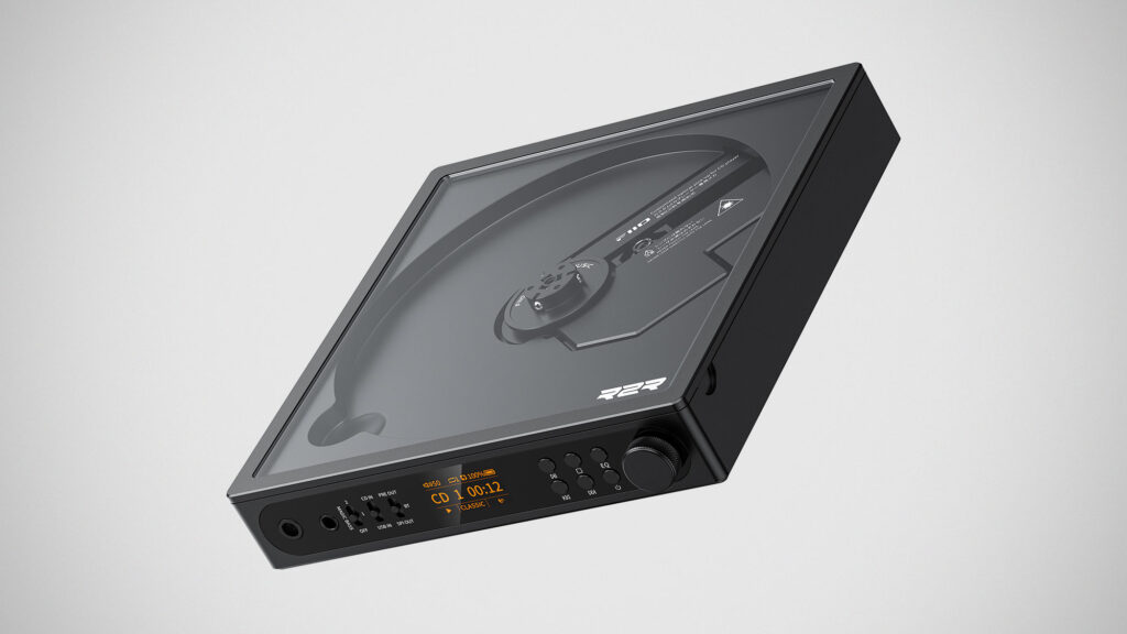 FiiO DM15 R2R portable CD player with glass lid and physical controls