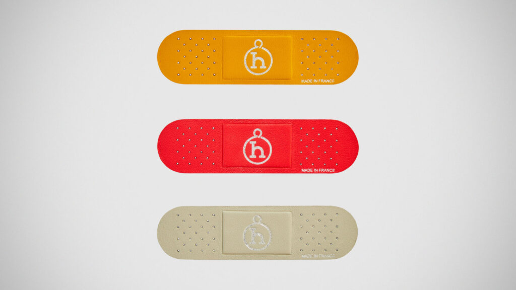 Hermès Band-Aid Accessory made from lambskin shown as a decorative reusable sticker