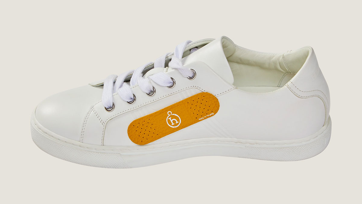 Hermès Band-Aid Accessory made from lambskin shown as a decorative reusable sticker