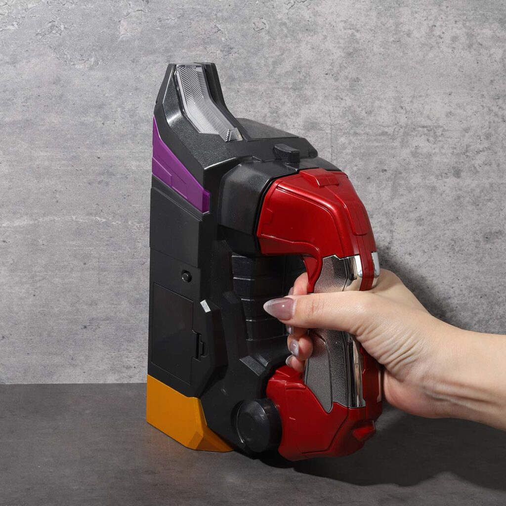 Neon Genesis Evangelion Roar to the Future IMPACT Lever replica with LED lights and deployable lever