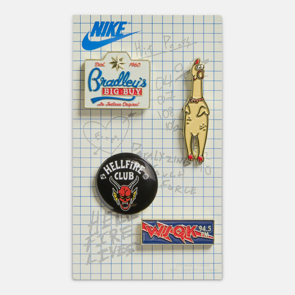 Nike and Converse x Stranger Things sneakers including Air Max 1, Dunk Low, and Chuck 70 with distressed 1980s Hawkins-inspired details