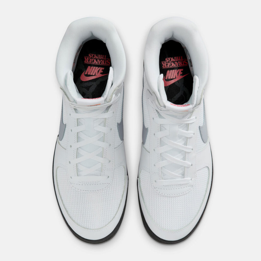 Nike and Converse x Stranger Things sneakers including Air Max 1, Dunk Low, and Chuck 70 with distressed 1980s Hawkins-inspired details