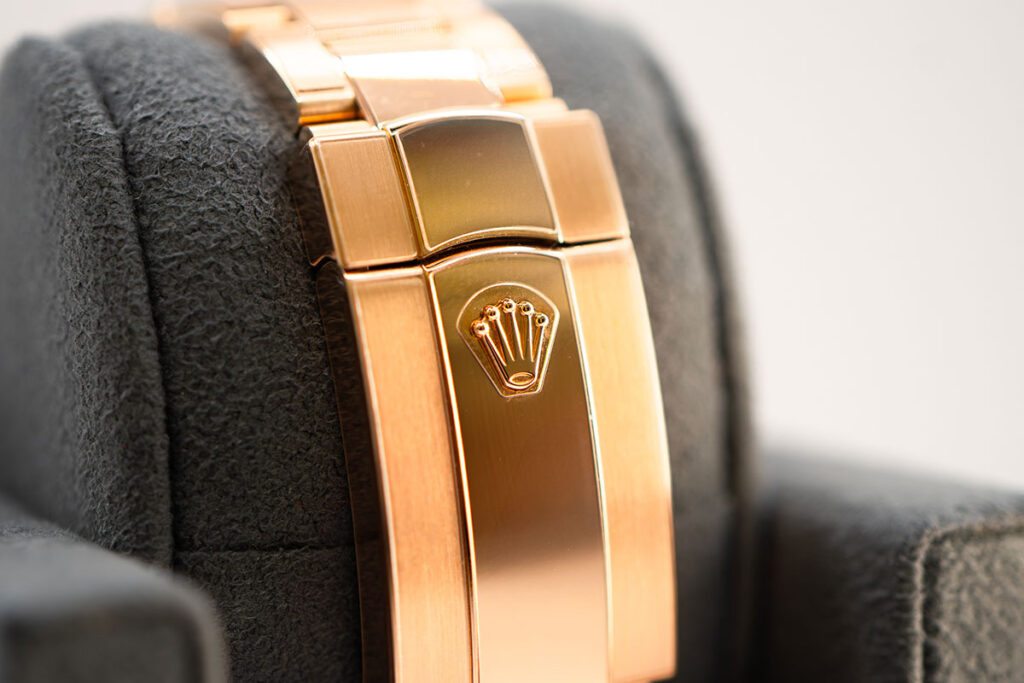 Watchskins Ultra invisible protection film on stainless steel watch case