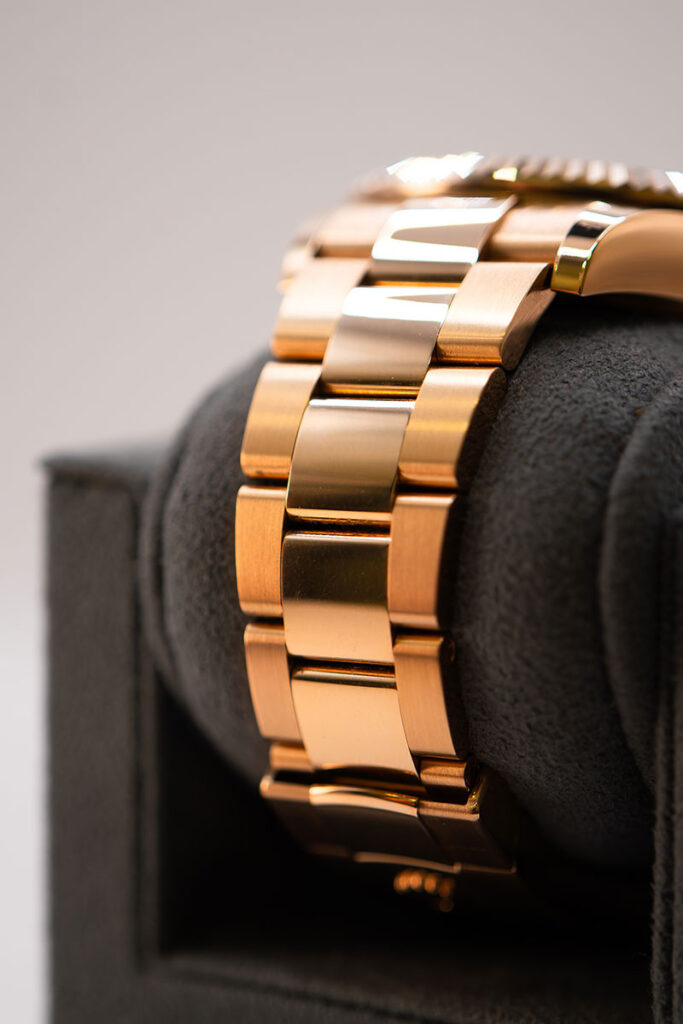 Watchskins Ultra invisible protection film on stainless steel watch case