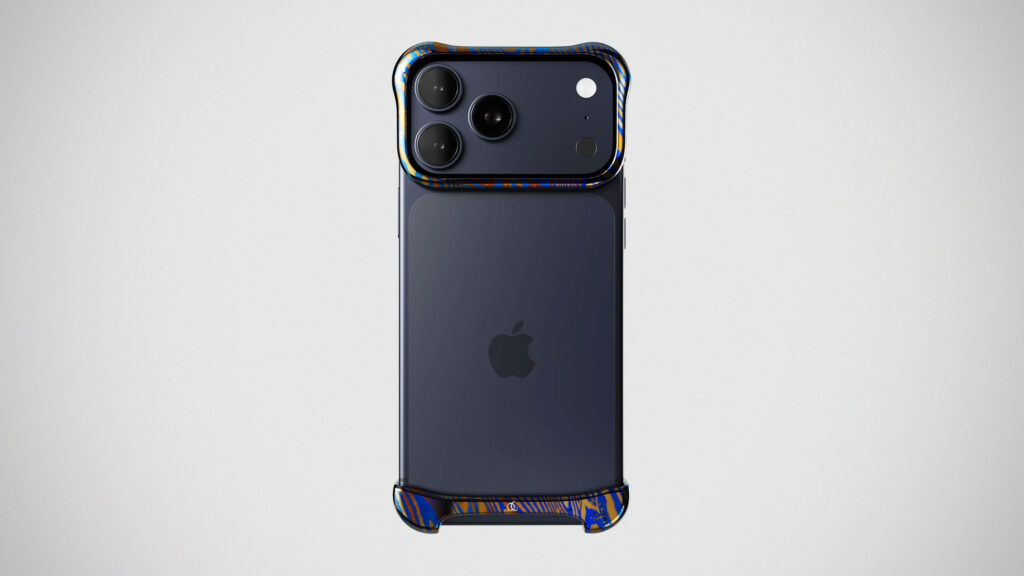Arc Pulse Titanium Opal Damascus iPhone Case