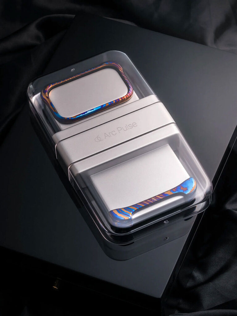 Arc Pulse Titanium Opal Damascus iPhone Case