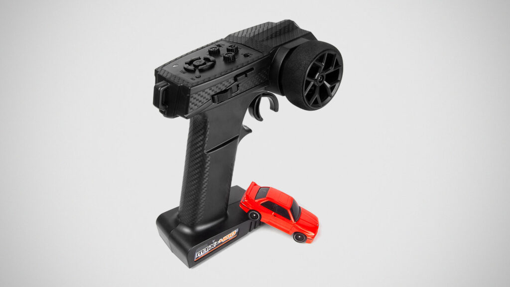 HPI Racing nano-TTR 1989 BMW M3 Ravaglia RC car in Misano Red on white background