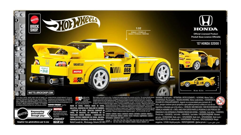 Mattel Brick Shop Hot Wheels ’07 Honda S2000 Building Set