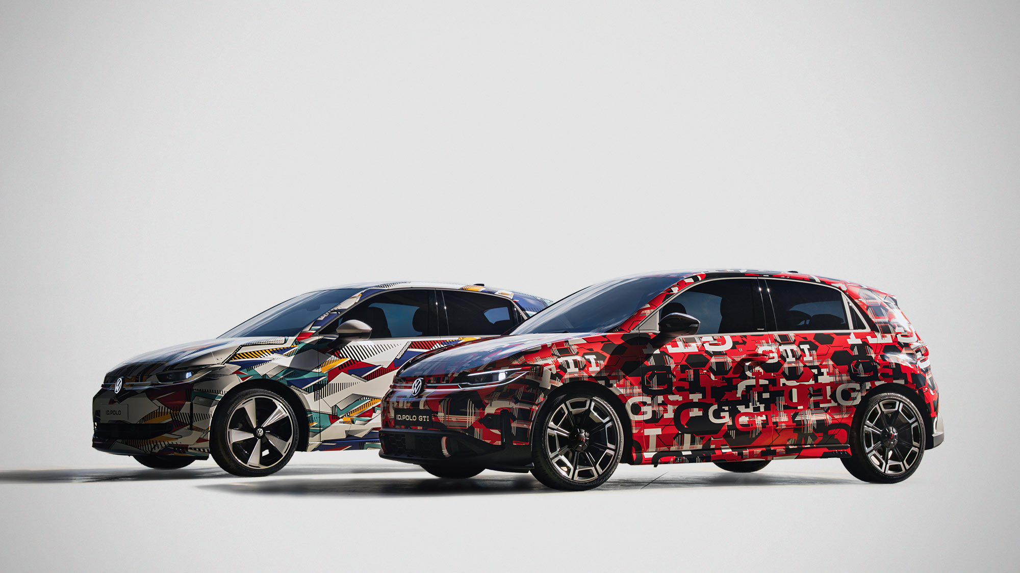 Volkswagen ID. Polo electric hatchback prototype under camouflage showcasing compact proportions and modern EV design