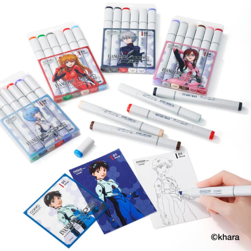 Evangelion X Copic Copic Sketch 6-piece Set