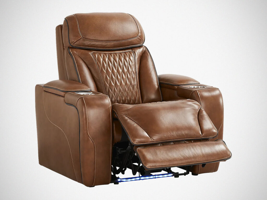 Shaq Recliner To Go Leather Triple Power
