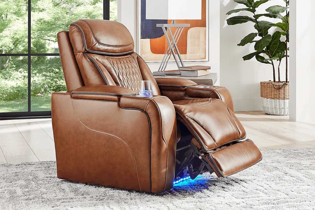 Shaq Recliner To Go Leather Triple Power