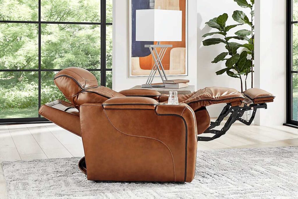 Shaq Recliner To Go Leather Triple Power