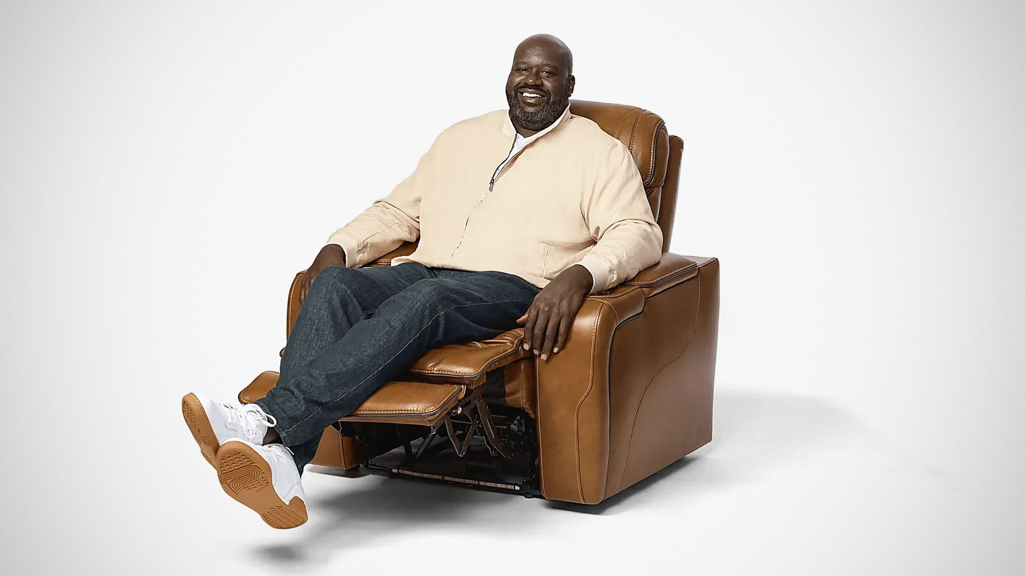 Shaq Recliner To Go Leather Triple Power