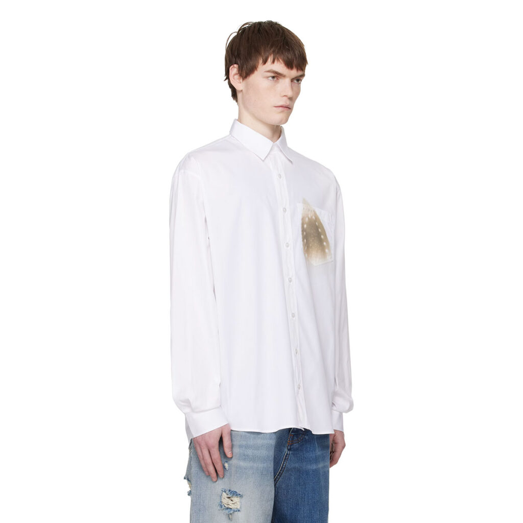 Vetements White Shirt with Iron Scorch Mark