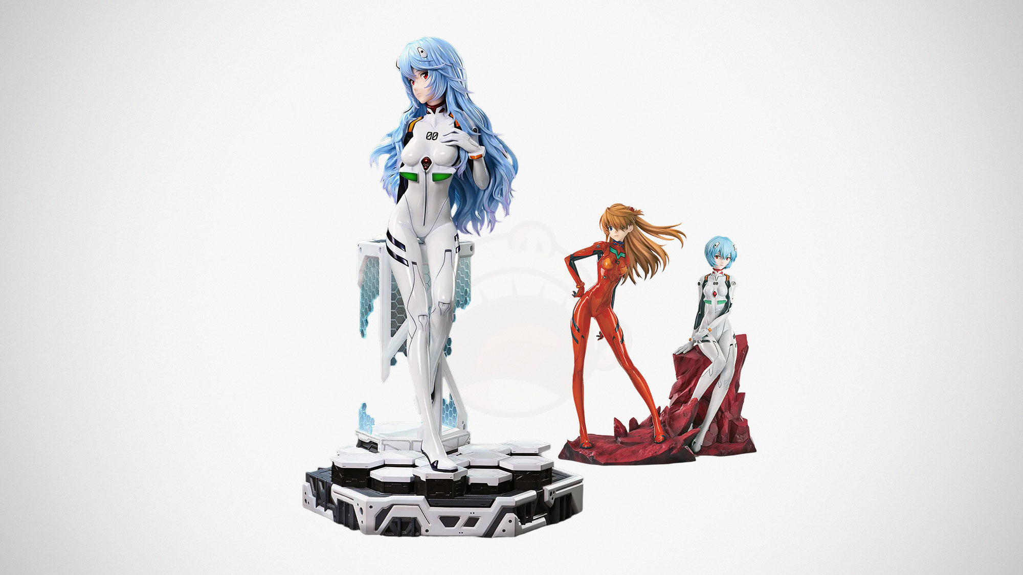 Good Smile Arts Shanghai Asuka and Rei Figures and Prime 1 Studio Long-haired Rei Ayanami Statue