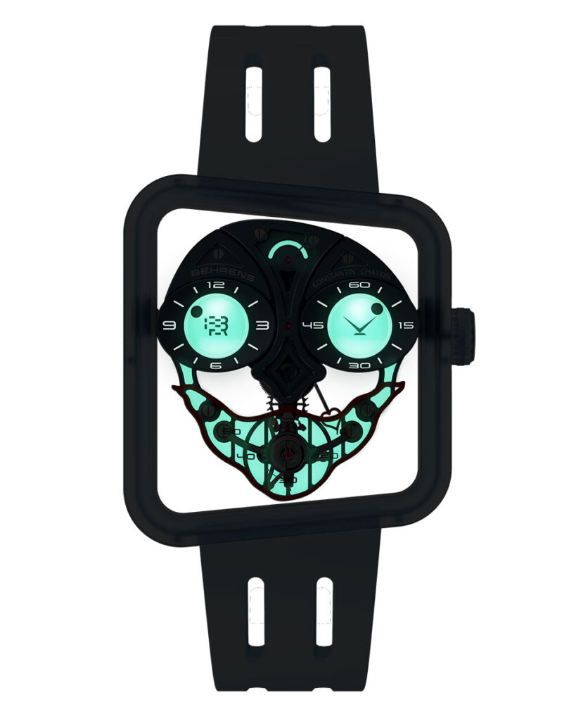 BEHRENS Konstantin Chaykin Ace of Heart watch with Joker-style dial and heart-shaped seconds display