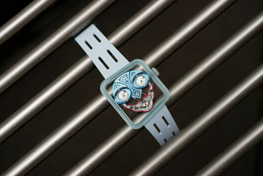 BEHRENS Konstantin Chaykin Ace of Heart watch with Joker-style dial and heart-shaped seconds display