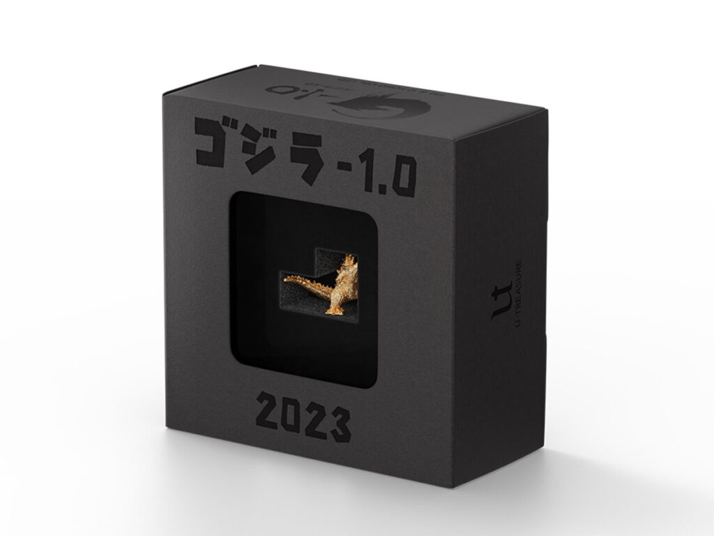 U-Treasure Godzilla-1.0 Mini Figure Ver.2 K18 yellow gold collectible limited edition miniature statue