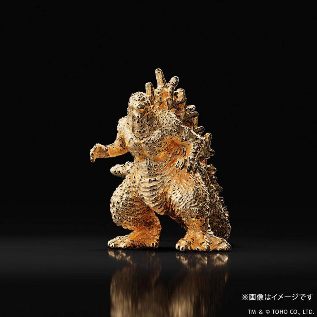U-Treasure Godzilla-1.0 Mini Figure Ver.2 K18 yellow gold collectible limited edition miniature statue