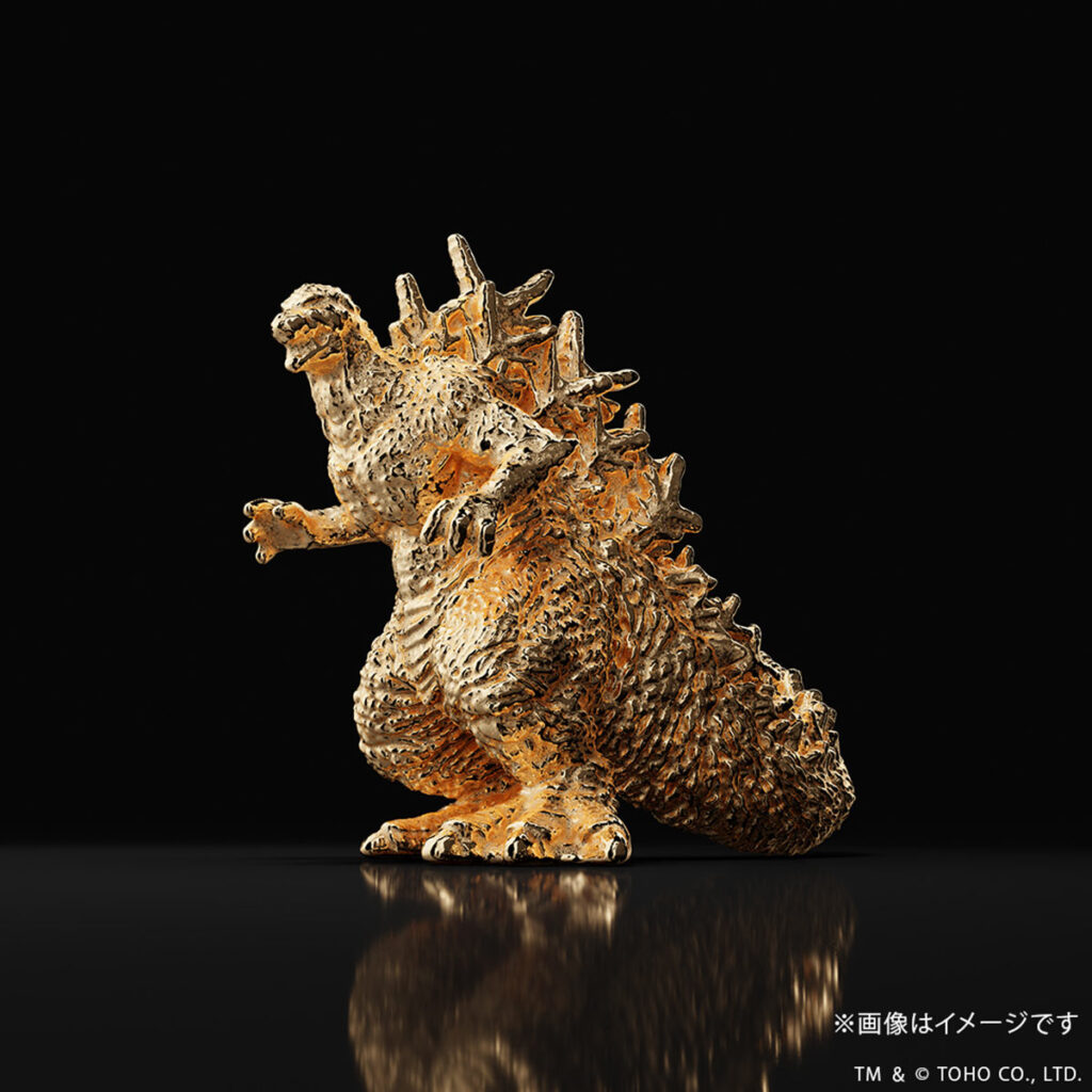 U-Treasure Godzilla-1.0 Mini Figure Ver.2 K18 yellow gold collectible limited edition miniature statue