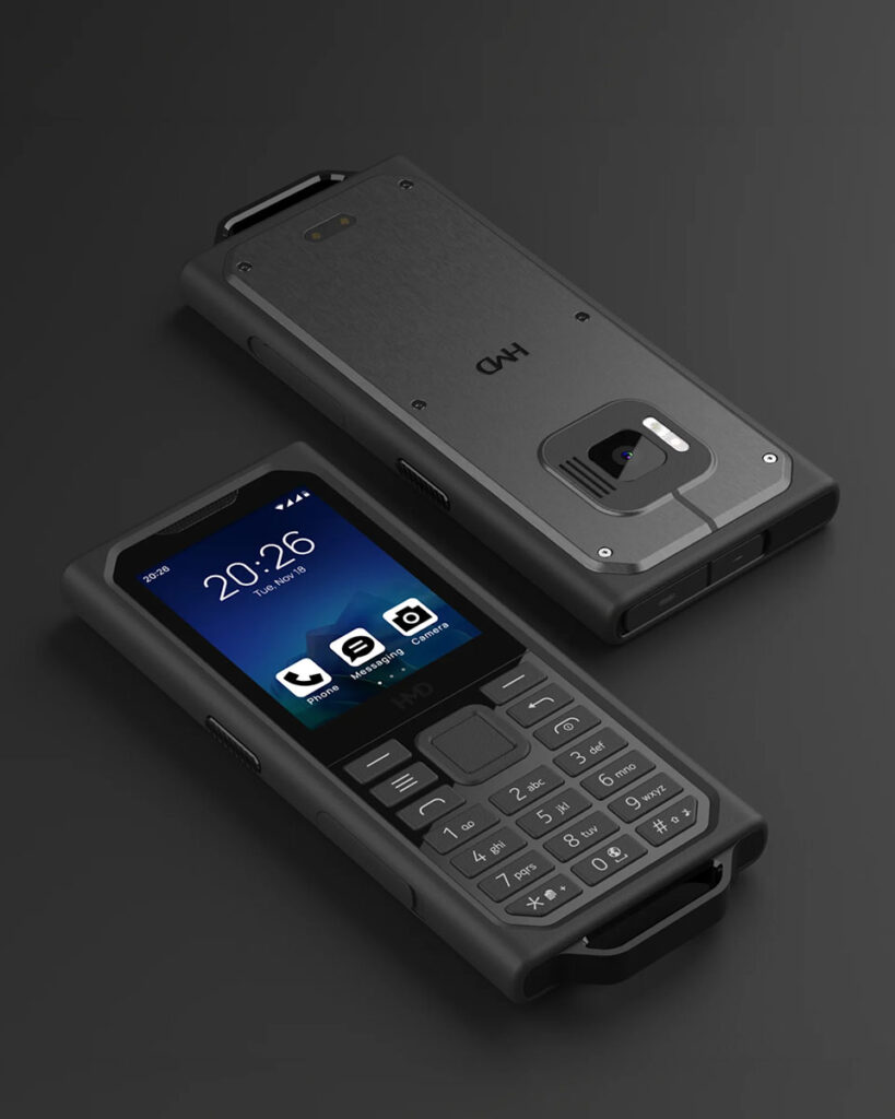 HMD Terra M ultra-rugged phone with keypad, touchscreen display, and programmable Push-to-Talk and SOS buttons