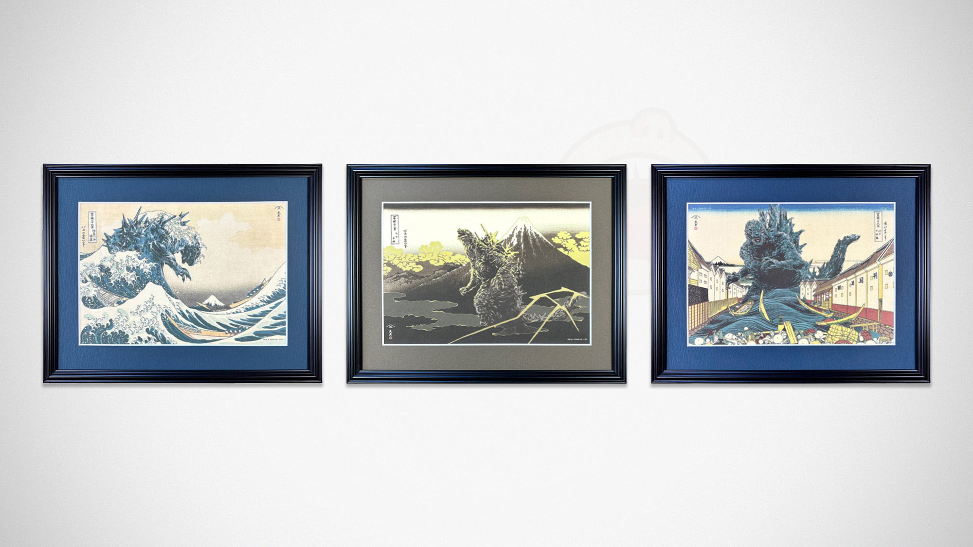Godzilla ukiyo-e Thirty-Six Views of Mount Fuji giclée print
