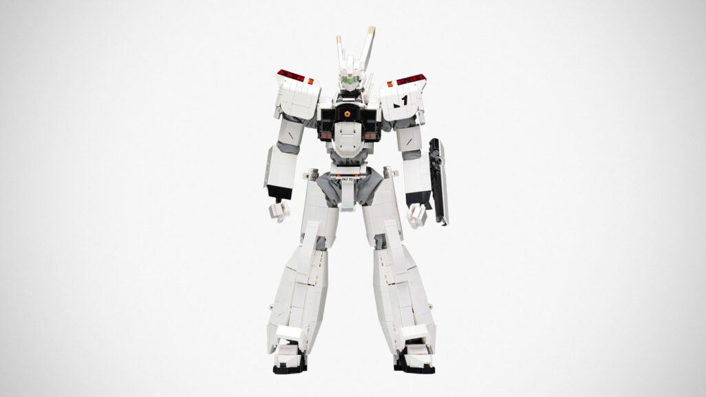 LEGO MOC Patlabor AV-98 Ingram Unit-1 by Moko Brick Laboratory with opening cockpit hatch patrol lights and revolver cannon deployment