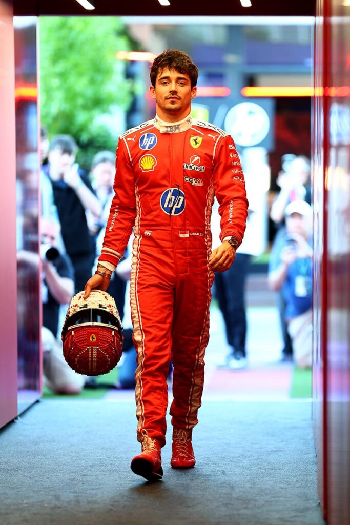 Life-size LEGO Brick-built Scuderia HP Helmet