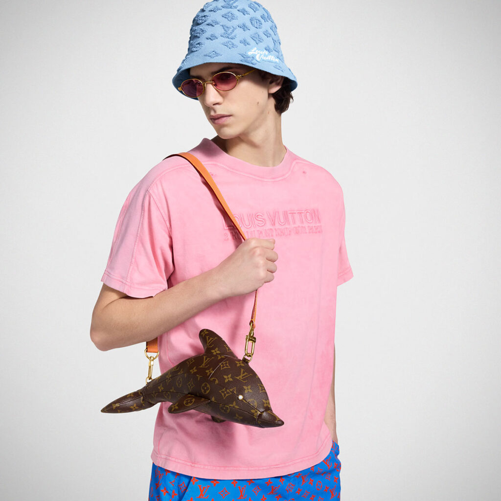 Louis Vuitton Dolphin Bag in Monogram canvas with pearl eyes and sculptural dolphin shape