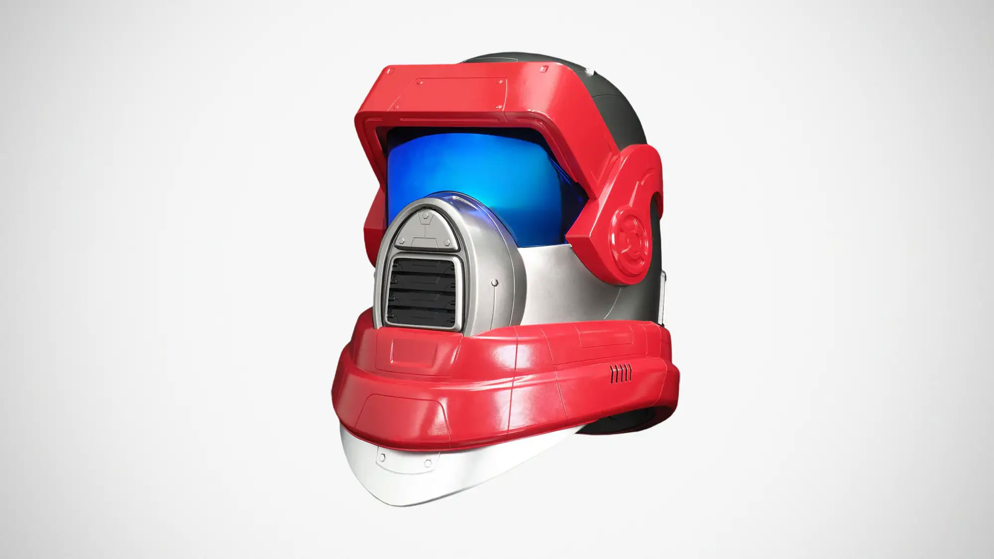 Makina Labs Mads Hawking Helmet 1:1 M.A.S.K. inspired cosplay helmet with blue visor