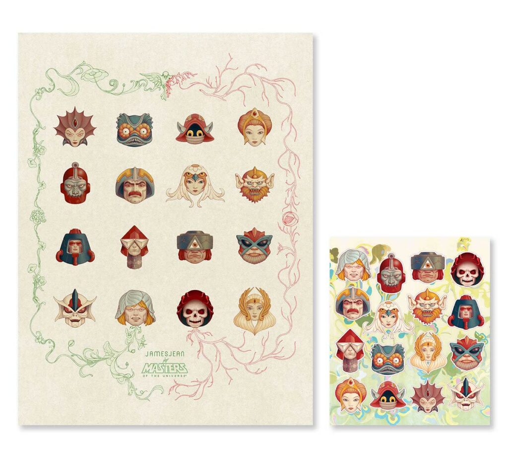 Masters of the Universe x James Jean Poster and Sticker Set
