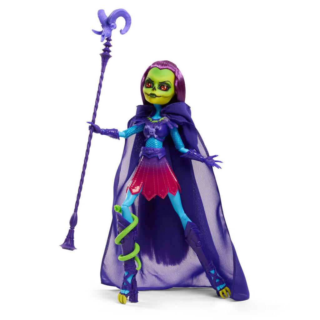Monster High Skullector Skeletor Doll Masters of the Universe crossover fashion figure with Havoc Staff