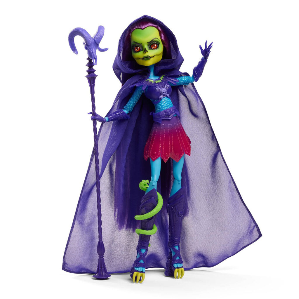 Monster High Skullector Skeletor Doll Masters of the Universe crossover fashion figure with Havoc Staff