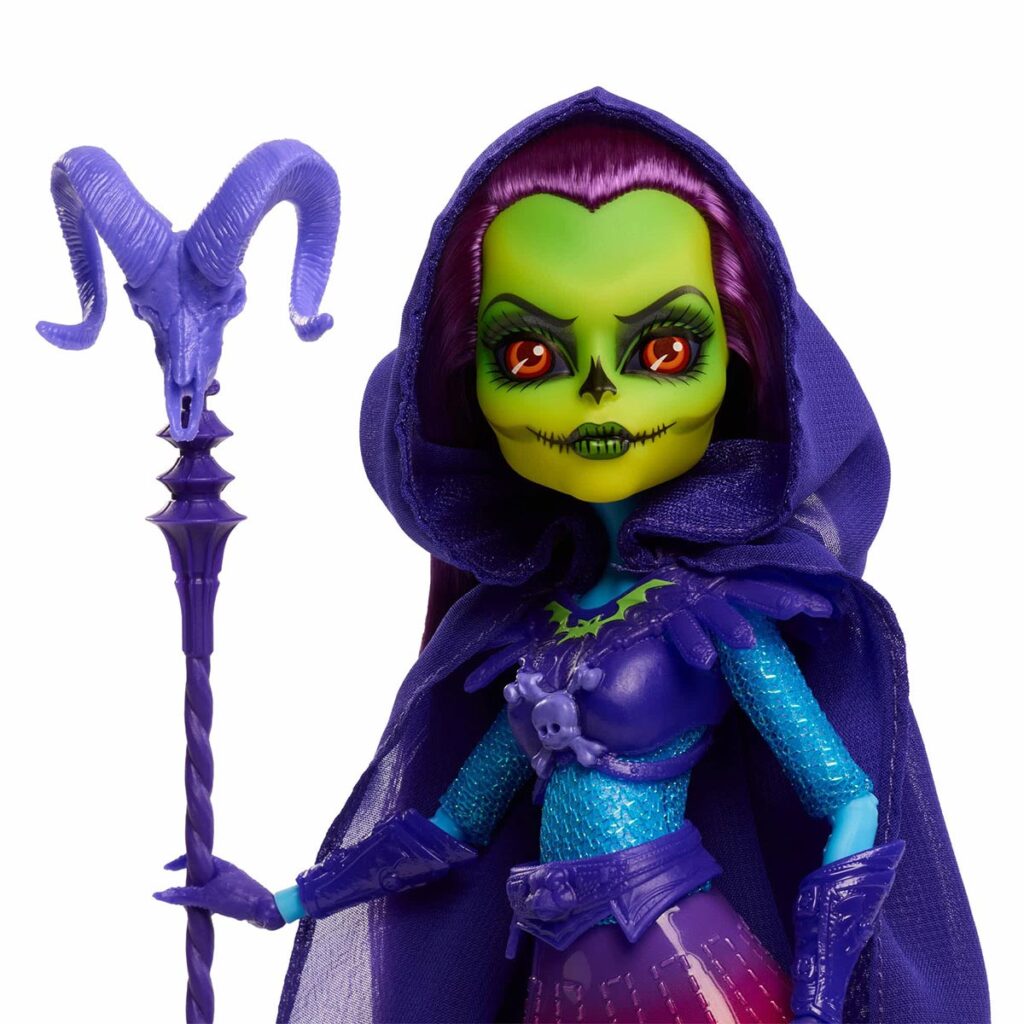 Monster High Skullector Skeletor Doll Masters of the Universe crossover fashion figure with Havoc Staff