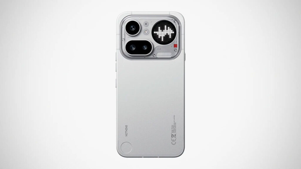Nothing Phone 4a Pro with partial transparent back and circular Glyph Matrix lighting