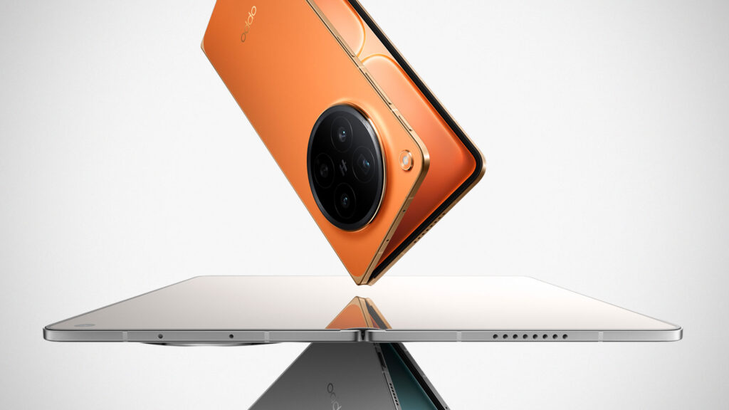 Oppo Find N6 foldable smartphone showing zero-feel crease display and slim profile