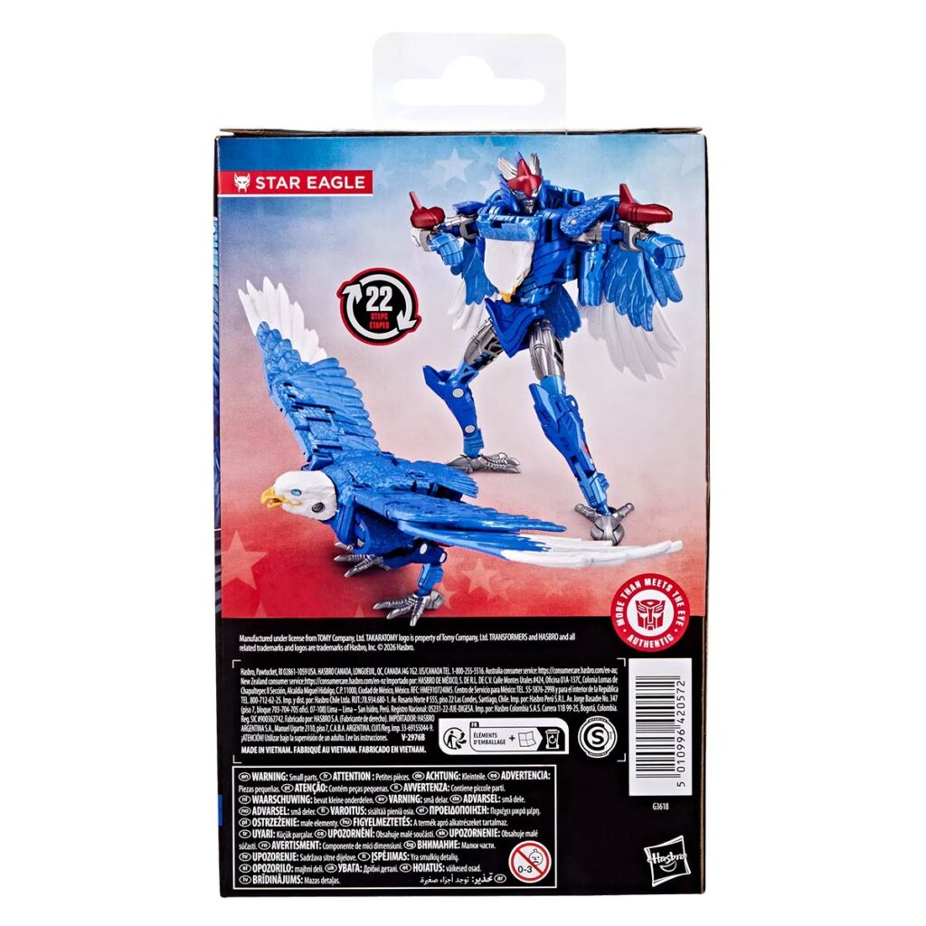 Transformers Deluxe Class Star Eagle patriotic bald eagle Airazor redeco figure in robot and eagle modes