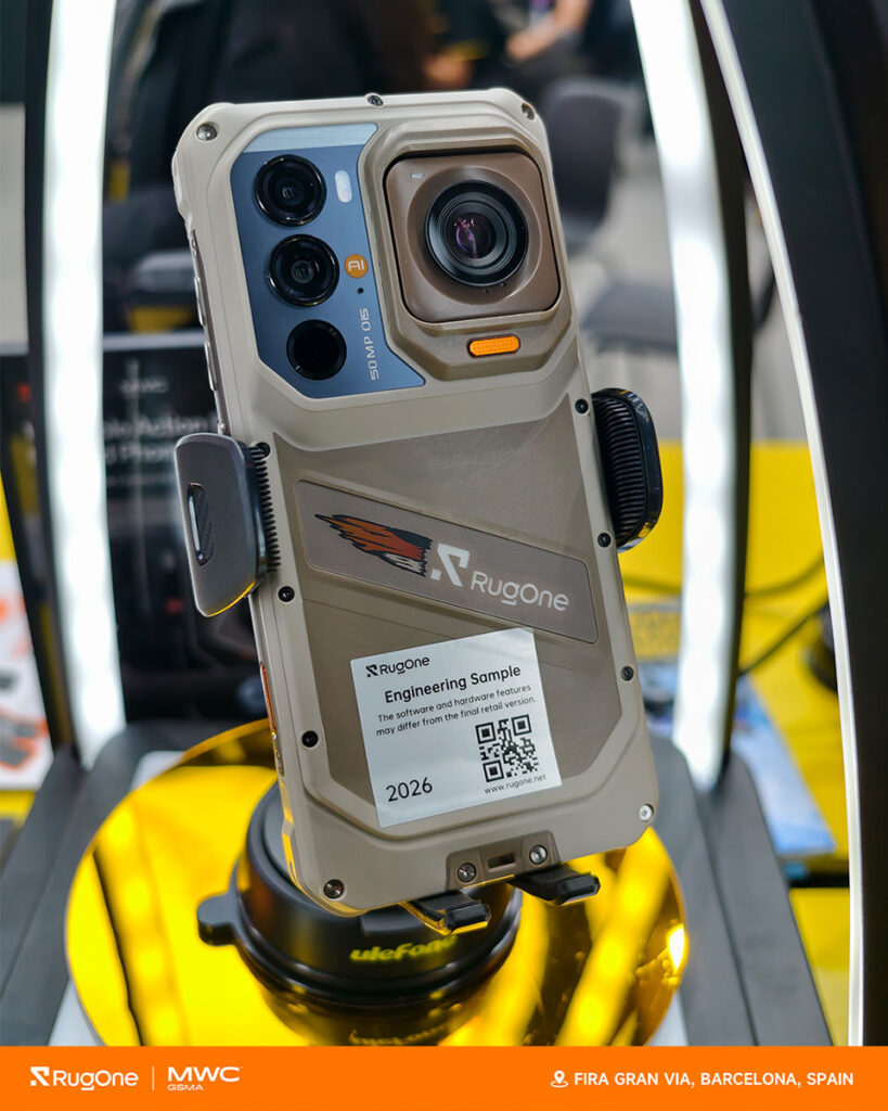 RugOne Xsnap 7 Pro rugged smartphone with detachable magnetic action camera module on the back revealed at MWC 2026