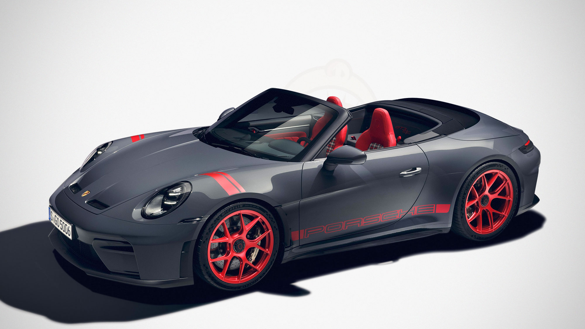 Porsche 911 GT3 S/C lightweight open-top sports car with carbon fiber panels and magnesium wheels