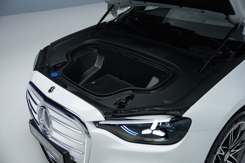 All-new Mercedes-Benz C-Class EV with EQ Technology front trunk